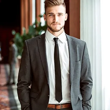 Aster Clip-On Tie - Elegant Black Necktie for All Occasions