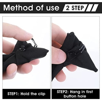 Aster Clip-On Tie - Elegant Black Necktie for All Occasions