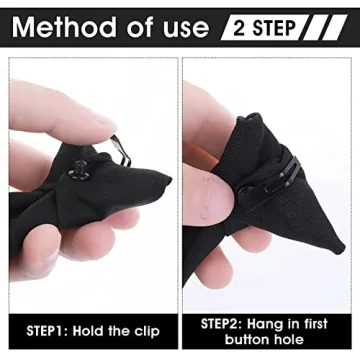 Aster Clip-On Tie - Elegant Black Necktie for All Occasions