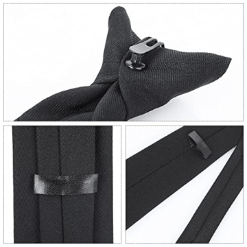 Aster Clip-On Tie - Elegant Black Necktie for All Occasions