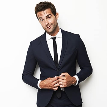 Aster Clip-On Tie - Elegant Black Necktie for All Occasions