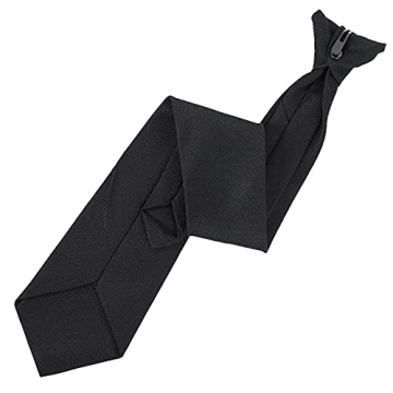 Aster Clip-On Tie - Elegant Black Necktie for All Occasions