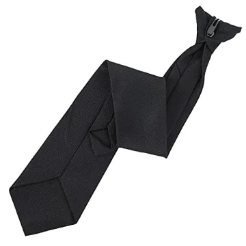 Aster Clip-On Tie - Elegant Black Necktie for All Occasions