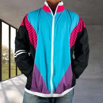 Funny Guy Mugs Retro Neon Windbreaker for Unisex Style