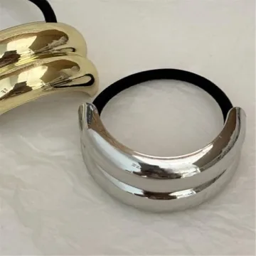 Stylish Metal Hair Ties for Thick Hair - Durable and Chic