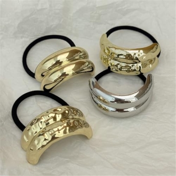 Stylish Metal Hair Ties for Thick Hair - Durable and Chic