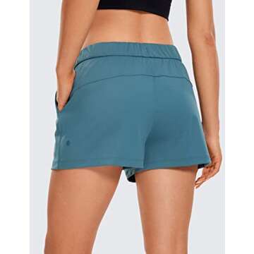 CRZ YOGA Stretch Shorts for Women – Comfortable & Versatile 2.5" with Pockets for Workout and Casu...