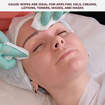 ForPro Professional Collection Lint-Free 4-Ply Silky Gauze Wipes, 100% Lint-Free, Ultra-Soft, for Product Application and Medical Care, 4” x 4”, 200-Count