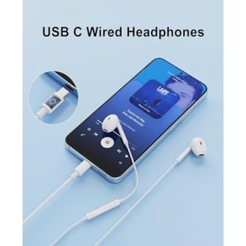 USB C Headphones for iPhone 16 - MFI Certified