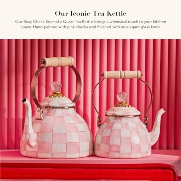 MacKenzie-Childs Stylish Enamel Tea Kettle with Design