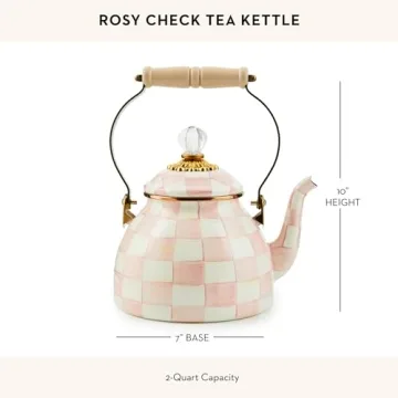 MacKenzie-Childs Stylish Enamel Tea Kettle with Design