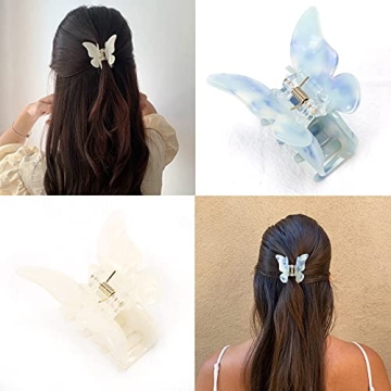 NAISIER Butterfly Hair Clips Set - Colorful and Durable