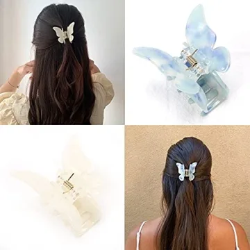 NAISIER Butterfly Hair Clips Set - Colorful and Durable