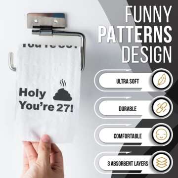 27th Birthday Gag Gift Toilet Paper for Men & Women