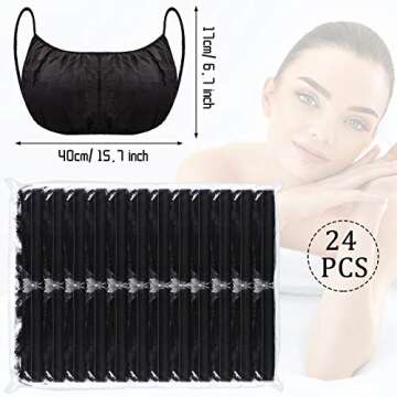 Janmercy Disposable Bras Beauty Black Disposable Bra Women's Disposable Sunless Spray Tan Top Underw...
