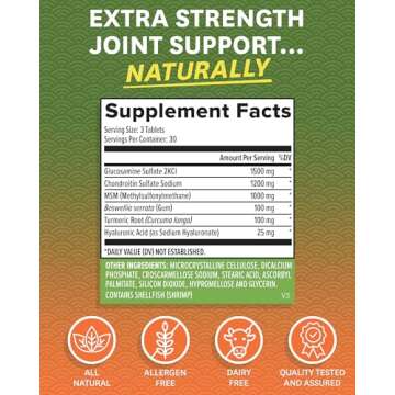 Zenwise Glucosamine Chondroitin MSM, Joint Support Supplement