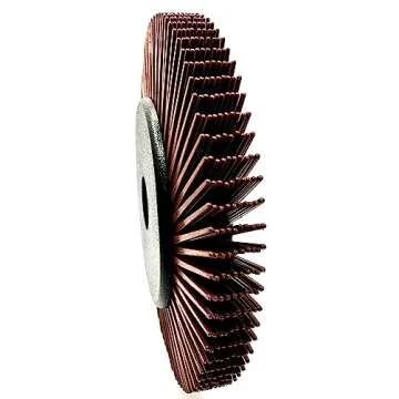 Radial Bristle Brush, 6 in x 1/2 in x 1 in 36 Grit (Brown) with Adapter (Pack of 1)