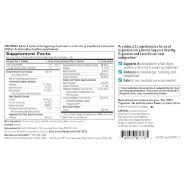 Klaire Labs Vital-Zymes Chewable Digestive Support for All Ages