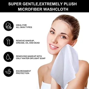 Buy SINLAND Microfiber Facial Cloths Fast Drying 6 Pack