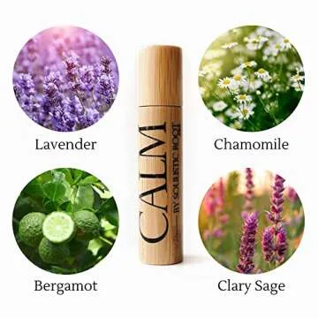 Soulistic Root Calm Essential Oil Roller, Calm Essential Oil Roll On Blend, 10ml Glass Roller- Stres...