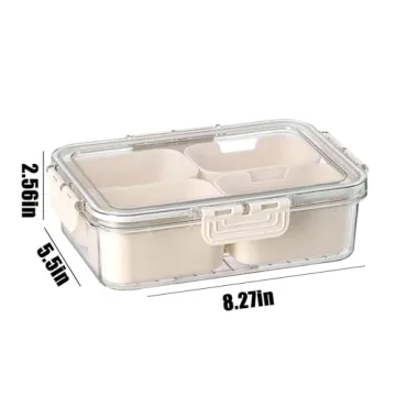 Plastic Divided Serving Tray for Snacks, Meals & More