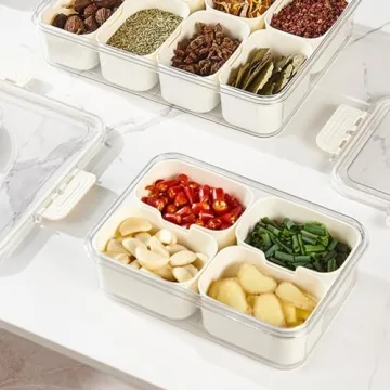 Plastic Divided Serving Tray for Snacks, Meals & More