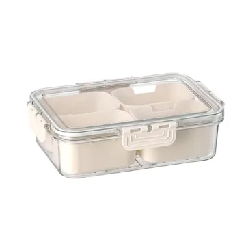 Plastic Divided Serving Tray for Snacks, Meals & More