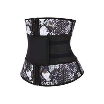 FeelinGirl Women Hot Sweat Latex Waist Trainer Corset Trimmer Belt Body Shaper Slimming