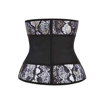 FeelinGirl Women Hot Sweat Latex Waist Trainer Corset Trimmer Belt Body Shaper Slimming