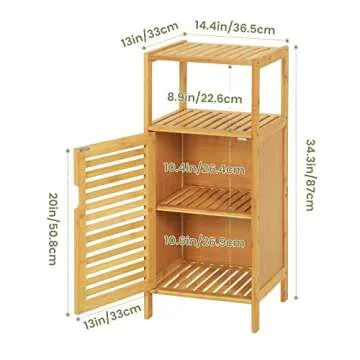 VIAGDO Bamboo Cabinet - Multi-Use Storage Solution