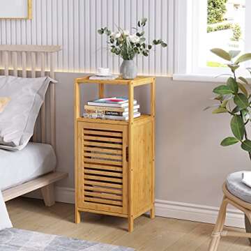 VIAGDO Bamboo Cabinet - Multi-Use Storage Solution