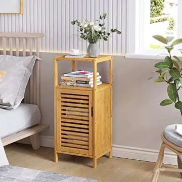 VIAGDO Bamboo Cabinet - Multi-Use Storage Solution