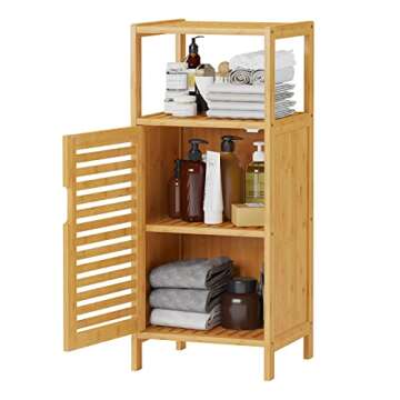 VIAGDO Bamboo Cabinet - Multi-Use Storage Solution