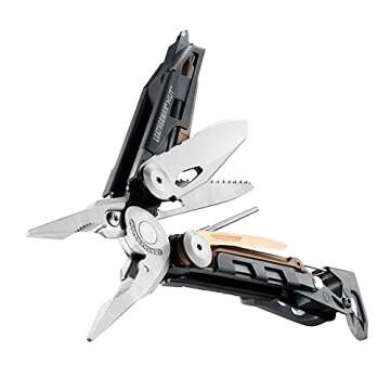 LEATHERMAN, MUT Multitool with Premium Replaceable Wire Cutters and Firearm Tools, Stainless Steel with MOLLE Brown Sheath