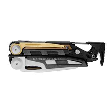 LEATHERMAN, MUT Multitool with Premium Replaceable Wire Cutters and Firearm Tools, Stainless Steel with MOLLE Brown Sheath