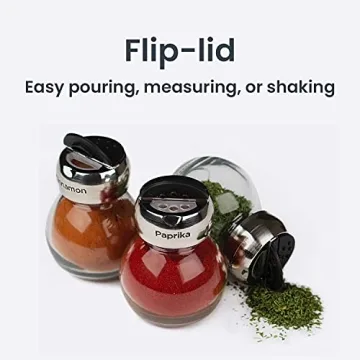 Olde Thompson Rotating Spice Rack with Labeled Jars