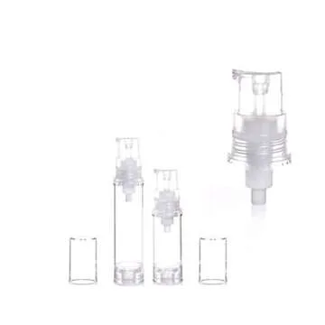 15 Pcs Clear Airless Lotion Pump Bottles Empty Cream Vacuum Bottles Cosmetic Containers Travel Press Pump Bottles For Foundations,serums,and more (15ml)