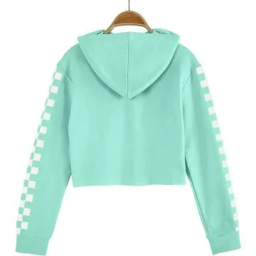 Trendy 2 Piece Girls Outfit with Crop Tops & Sweats