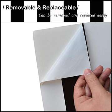 Cohoo Home Black and White Wallpaper Peel and Stick Striped Contact Paper for Cabinets Black and White Contact Paper Modern Self-Adhesive Removable Wallpaper Bedroom Bathroom Waterproof 197inL 18inW