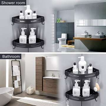 GRICOL Shower Shelves - No Drilling, Durable Storage Solution