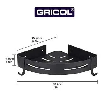 GRICOL Shower Shelves - No Drilling, Durable Storage Solution