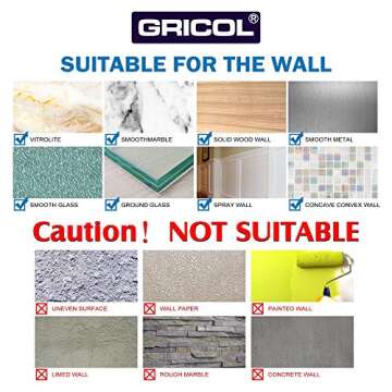GRICOL Shower Shelves - No Drilling, Durable Storage Solution