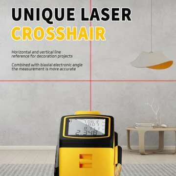 2-in-1 Laser Tape Measure 328Ft Rechargeable Laser Measuring Tool & 16Ft Measuring Tape, Laser Crosshairs, Biaxial Electronic Angle, Measuring Area, Volume, Pythagorean, Cosine, Ft/Ft+in/in/M Unit