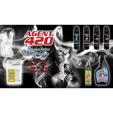 Agent 420-22 oz Odor Destroying Spray for Eliminating Cigarette Smoke or Most Unwanted Odors in Your House, Car or Apartment - Freshen Up The “Place” [Tea Tree Oil]