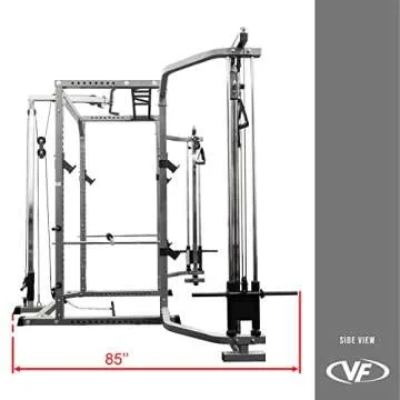 Valor Fitness BD-41BCCL Power Rack w/LAT Pull and Cable Crossover Attachment