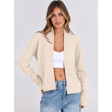 ANRABESS Women's Casual Cardigan Sweater for Fall Style