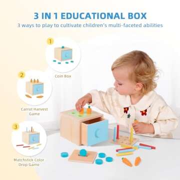 OOOK Montessori Toys for 1 Year Old - Fun Learning Kit