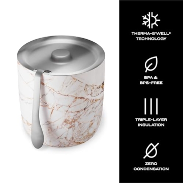 Stylish S'well 67oz Stainless Steel Ice Bucket with Tongs