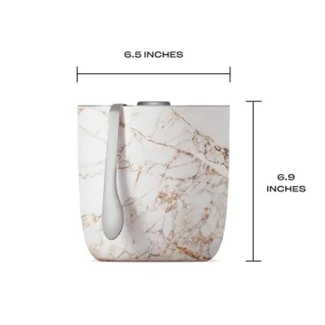 Stylish S'well 67oz Stainless Steel Ice Bucket with Tongs