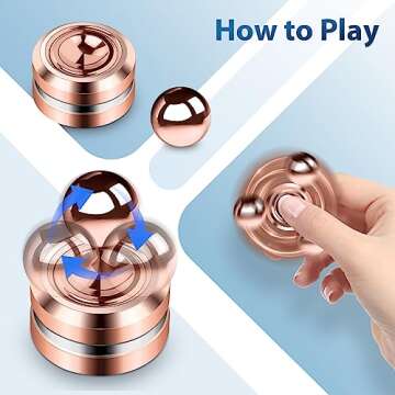 Fidget Slider Toy: 360° Magnetic Orbiter for Anxiety Relief